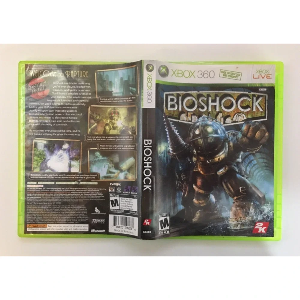 Bioshock (Microsoft Xbox 360, 2007) 2k Games - CIB Complete - US Seller
